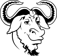 gnu logo for gnu/linux