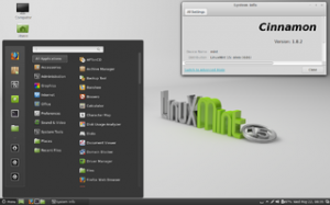 Cinnamon desktop on Linux Mint