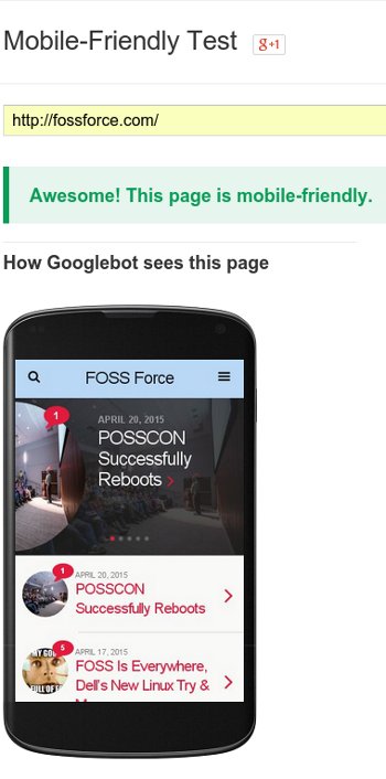 FOSS Force mobile friendly.