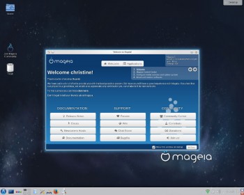 Mageia first screen.