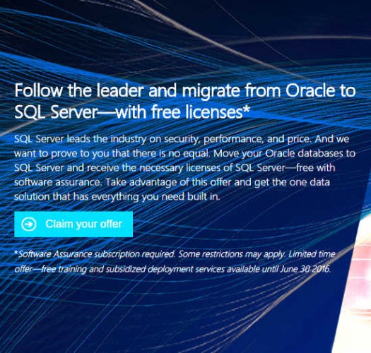Microsoft seeking Oracle customers