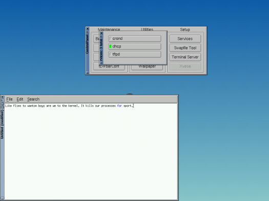 Tiny Core Linux 7.1 services