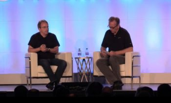 Linus Torvalds, Dirk Hohndel, LinuxCon 2016