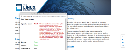 Linux Foundation webinar system test