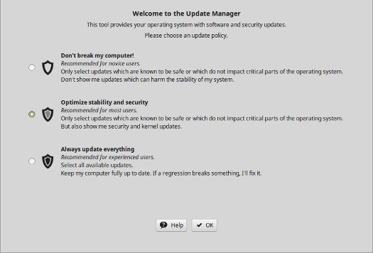 Linux Mint update policy