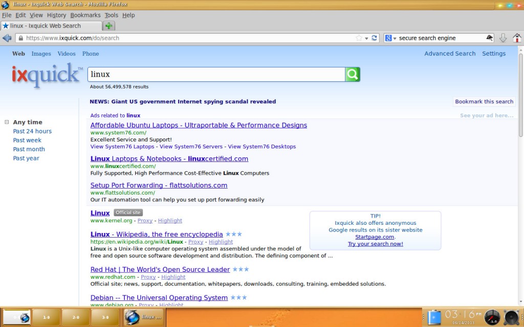 ixquick Safe Search Engine