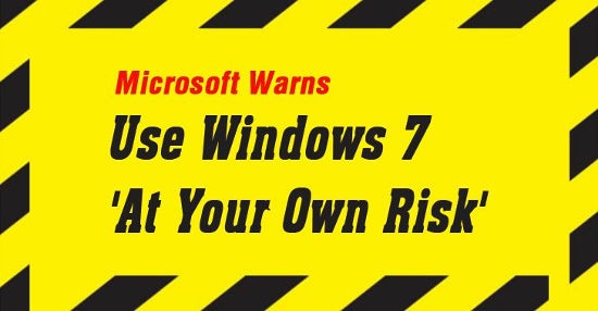 Microsoft Windows 7 warning