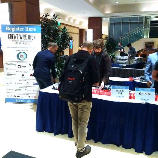 Great Open early morning registration.