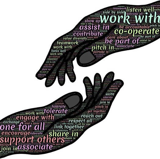 joining hands
