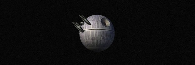 starship approching death star