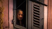 sad old woman