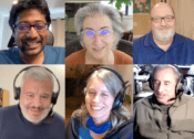 Collage of interviewers and interviewees from FOSSDA