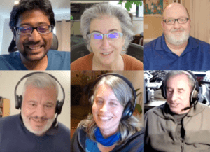 Collage of interviewers and interviewees from FOSSDA