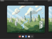 Screenshot of Gnome's activities dash.