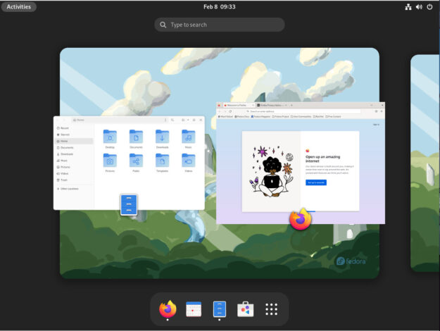 Gnome's Activities Overview.