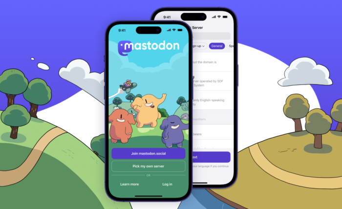 Mastodon on a cell phone