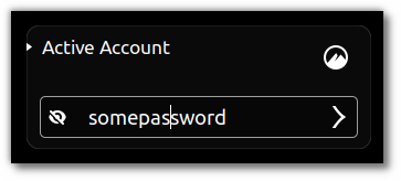 New 'Revealer' icon in Linux Mint 21.2's login screen.