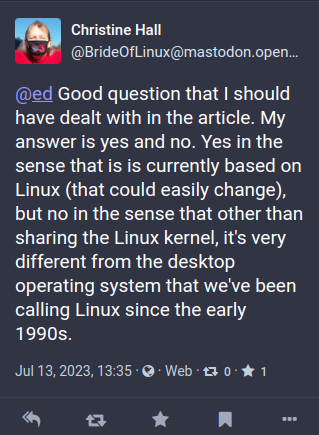 ChromeOS is both Linux and not Linux