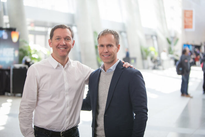 Todd Lewis and Jim Whitehurst at All Things Open 2015