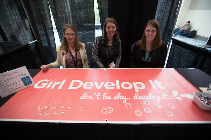 Booth for Girl Develop It organization.