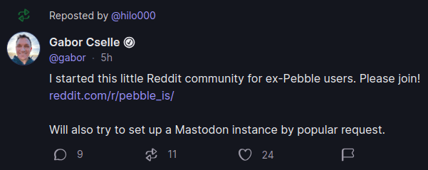 Goodbye post from Pebble's last day.