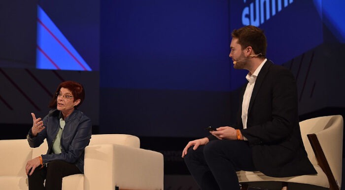 Mozilla CEO Mitchell Baker at Web Summit in 2018.