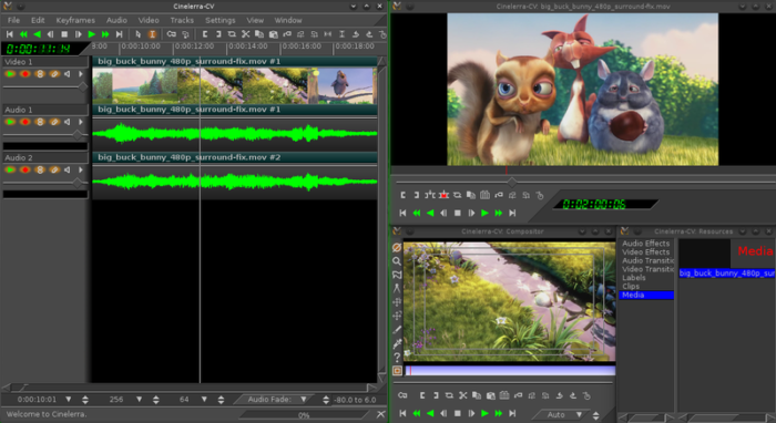 Video editing screen.