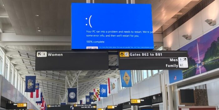 Dulles Airport during CrowdStrike outage.