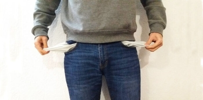 Empty pockets.