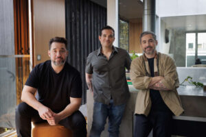From left: Alexis Ohanian, Justin Mezzell, and Kevin Rose.