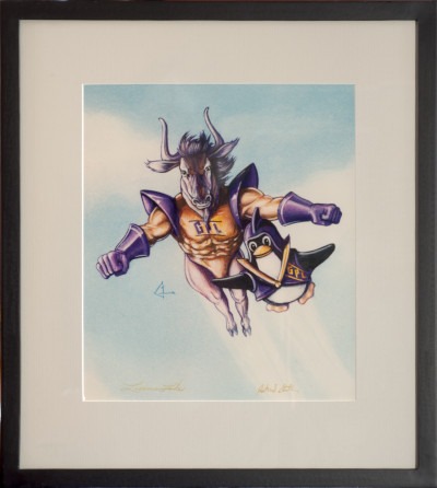 The Dynamic Duo signed poster print was one of the most contested memorabilia items in the auction.
