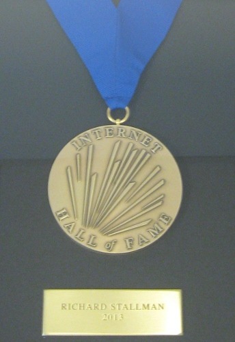 According to FSF, the GNU Head and RMS's Internet Hall of Fame medal "will stay together."