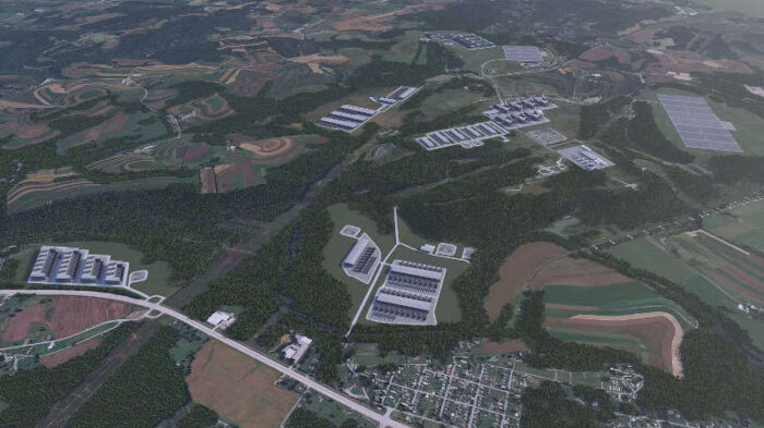 Artist rendering of the Homer City Data Center Campus.