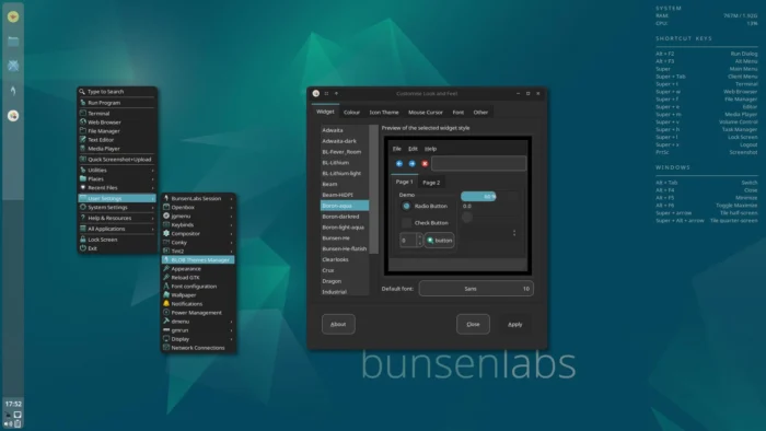 Customizing BunsenLabs Boron Aqua.