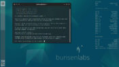 BunsenLabs Boron welcome screen.