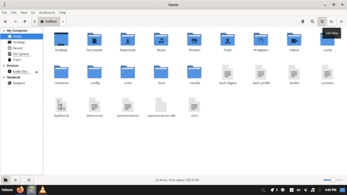 Nemo file manager on Helwan O.S.