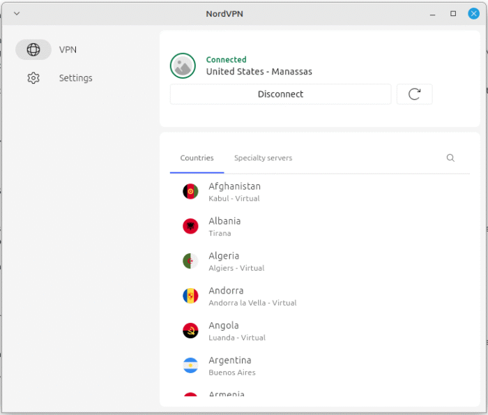 NordVPN's Linux Client