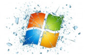 Broken Windows 10 logo.