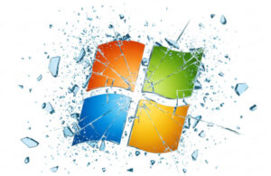 Broken Windows 10 logo.