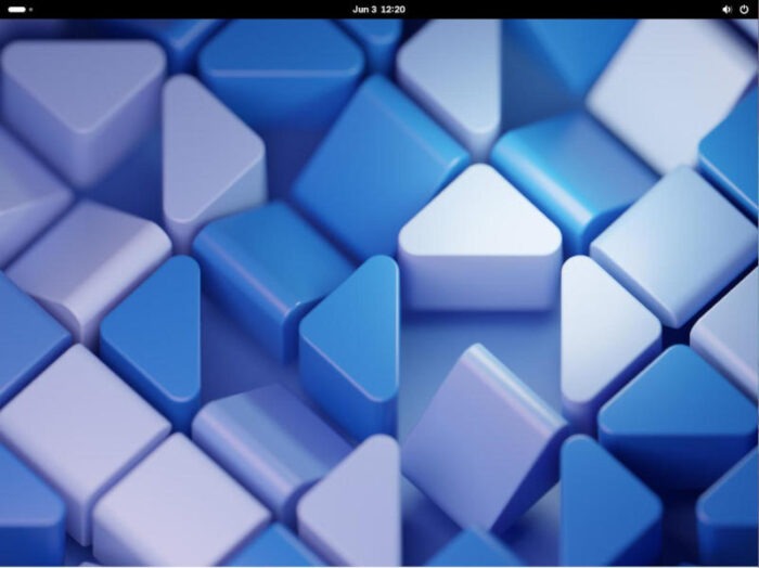 Gnome desktop in Alpine Linux.