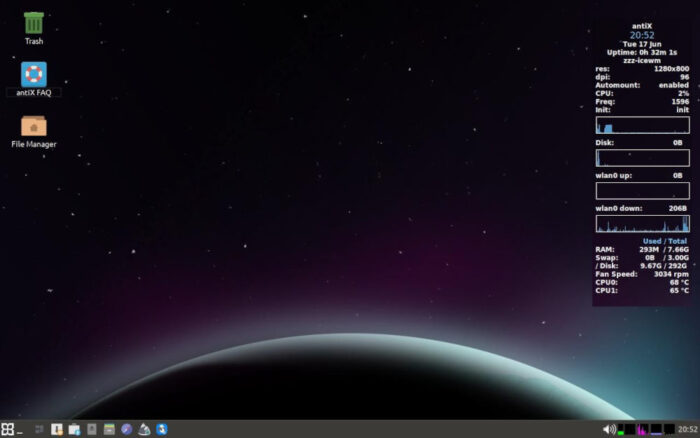 AntiX screenshot.