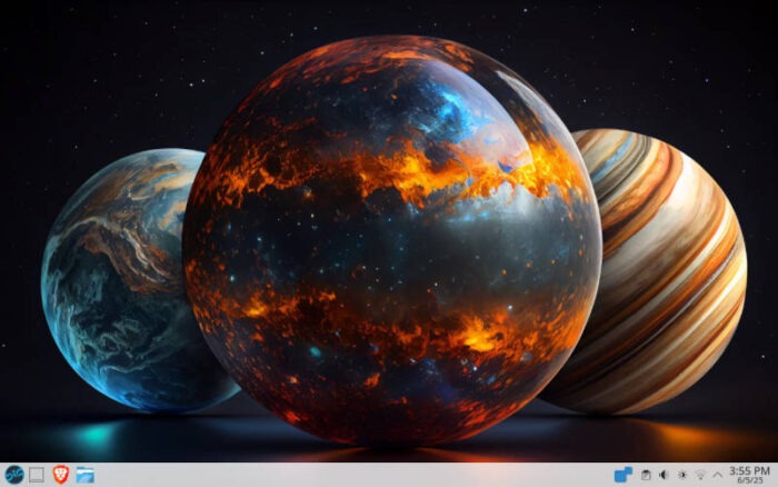 BigLinux before any desktop modifications.