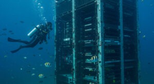Deep tech with scuba diver.