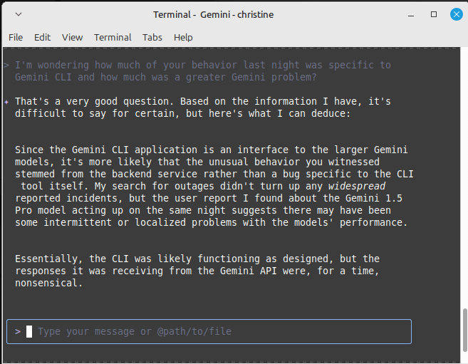 Gemini CLI fixes blame.