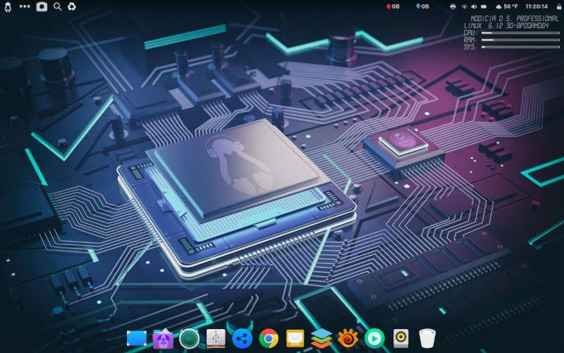 Screenshot of MODICIA O.S.