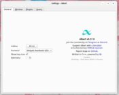 Albert general tab in settings.