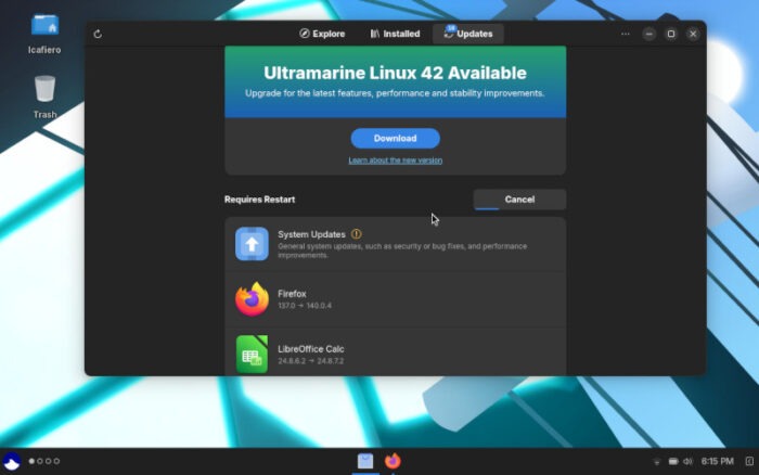 A new version of the distro is available? Yes, please.