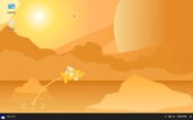 The Budgie desktop in Heart of Gold is awfully yellow.