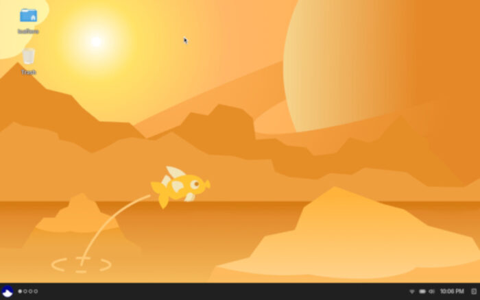 The Budgie desktop in Heart of Gold is awfully yellow.