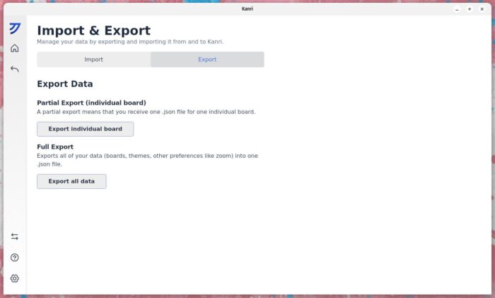 The Export process is very simple.